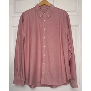 Jos A Bank 1905 Tailored Fit Light Red Button Down Shirt Mens XL Long Sleeve